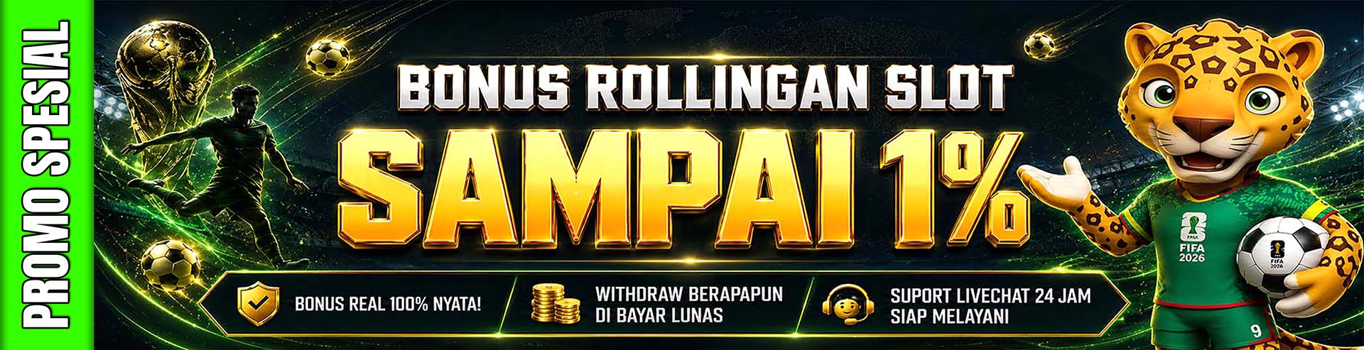 BONUS ROLLINGAN SLOT 1%